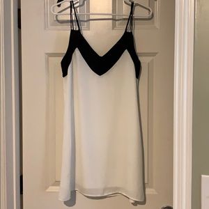 Black and white cocktail dress